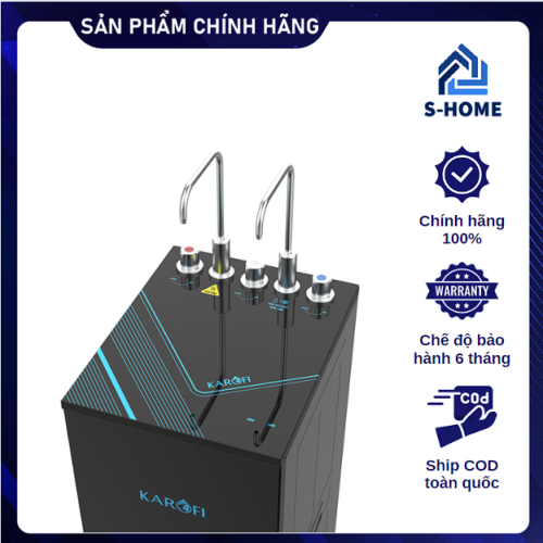 Mặt phải Máy Lọc Nước Nóng Lạnh Nguội 10 Lõi Karofi KAD-D61