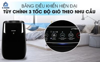 Biểu tưởng tốc độ quạt trên máy lọc không khí sharp