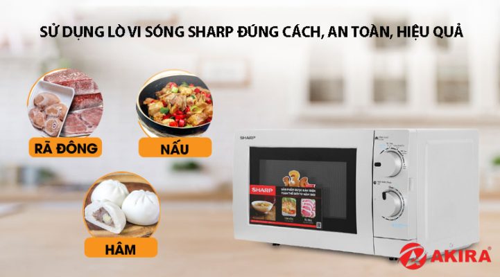 Hướng dẫn sử dụng an toàn lò vi sóng sharp