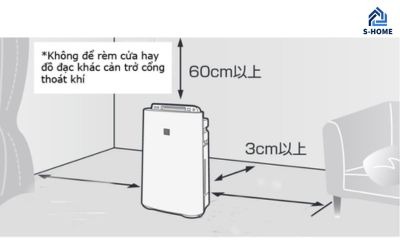 Đặt máy lọc không khí ở vị trí thích hợp